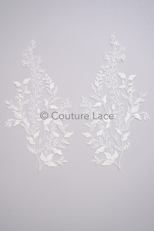 Hochzeit Blumen Applikation/ Blumen Spitzen Applikation/ romantische Spitzen Applikation/ Blatt Applikation// A23-368