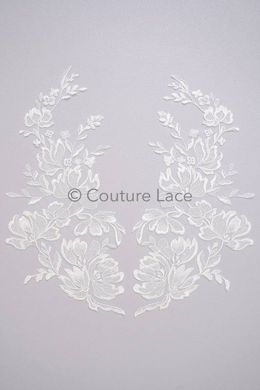 Hochzeit Blumen Applikationen/ Blumen Spitzen Applikationen/ romantisches Kleid Applikationen/ Blatt Applikationen// A23-369