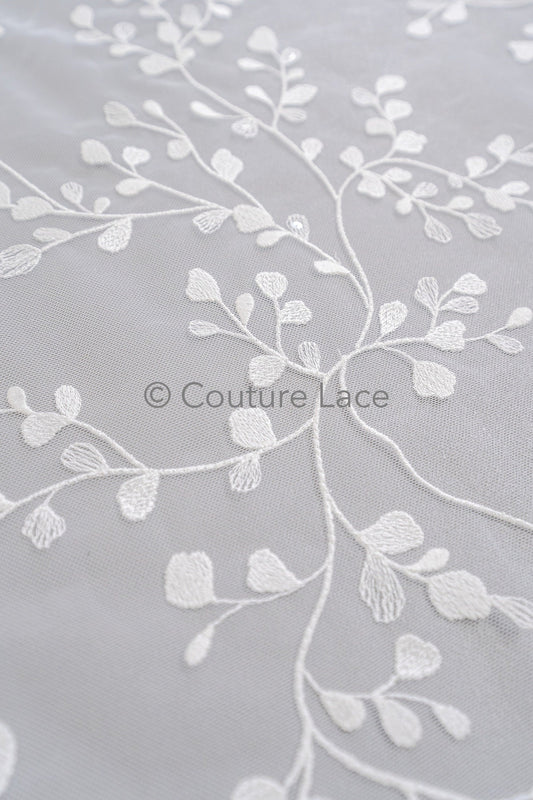 Florale Braut Spitze / Braut Spitze Material / offwhite Braut Spitze mit Folgen / florale Hochzeit Spitze / Couture Spitze / / L23-636