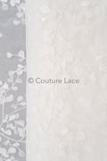 Florale Braut Spitze / Braut Spitze Material / offwhite Braut Spitze mit Folgen / florale Hochzeit Spitze / Couture Spitze / / L23-636