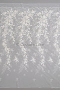 3D Blumen Perlen Spitzen Stoff/ Couture Spitzenstoff mit Perlen/ Braut Spitzenstoff/ Brautspitze// L23-638