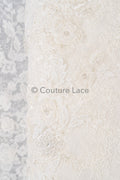 3D Blumen Perlen Spitzen Stoff/ Couture Spitzenstoff mit Perlen/ Braut Spitzenstoff/ Brautspitze// L23-638
