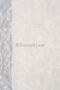 3D Blumen Perlen Spitze Stoff/ Couture Spitzen Stoff mit Perlen/ Braut Spitzen Stoff/ Perlen Perlen Spitze// L23-640