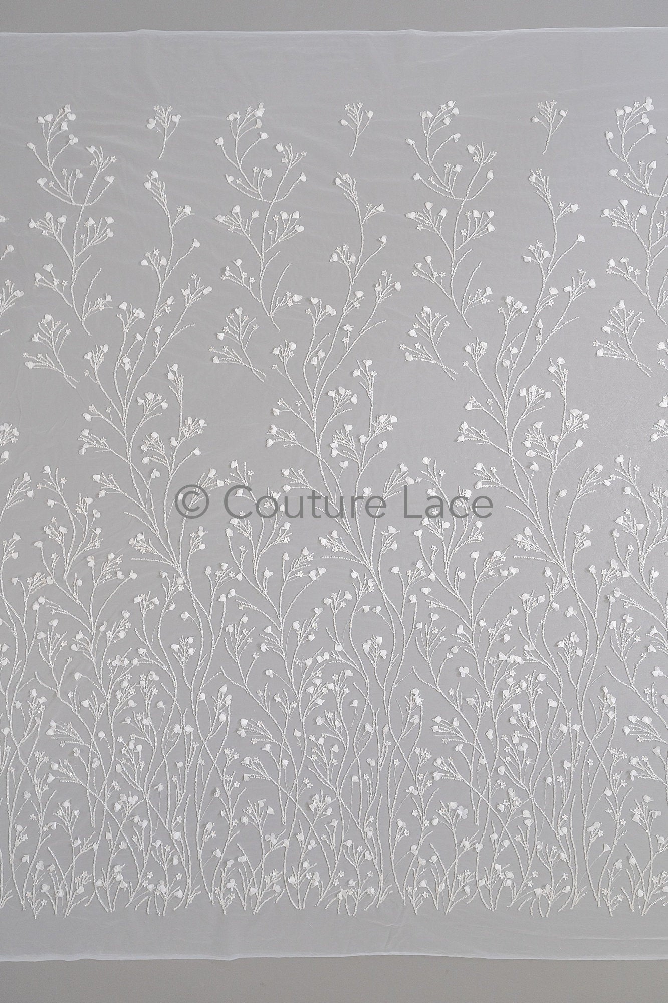 3D Blumen Perlen Spitze Stoff/ Couture Spitzen Stoff mit Perlen/ Braut Spitzen Stoff/ Perlen Perlen Spitze// L23-640