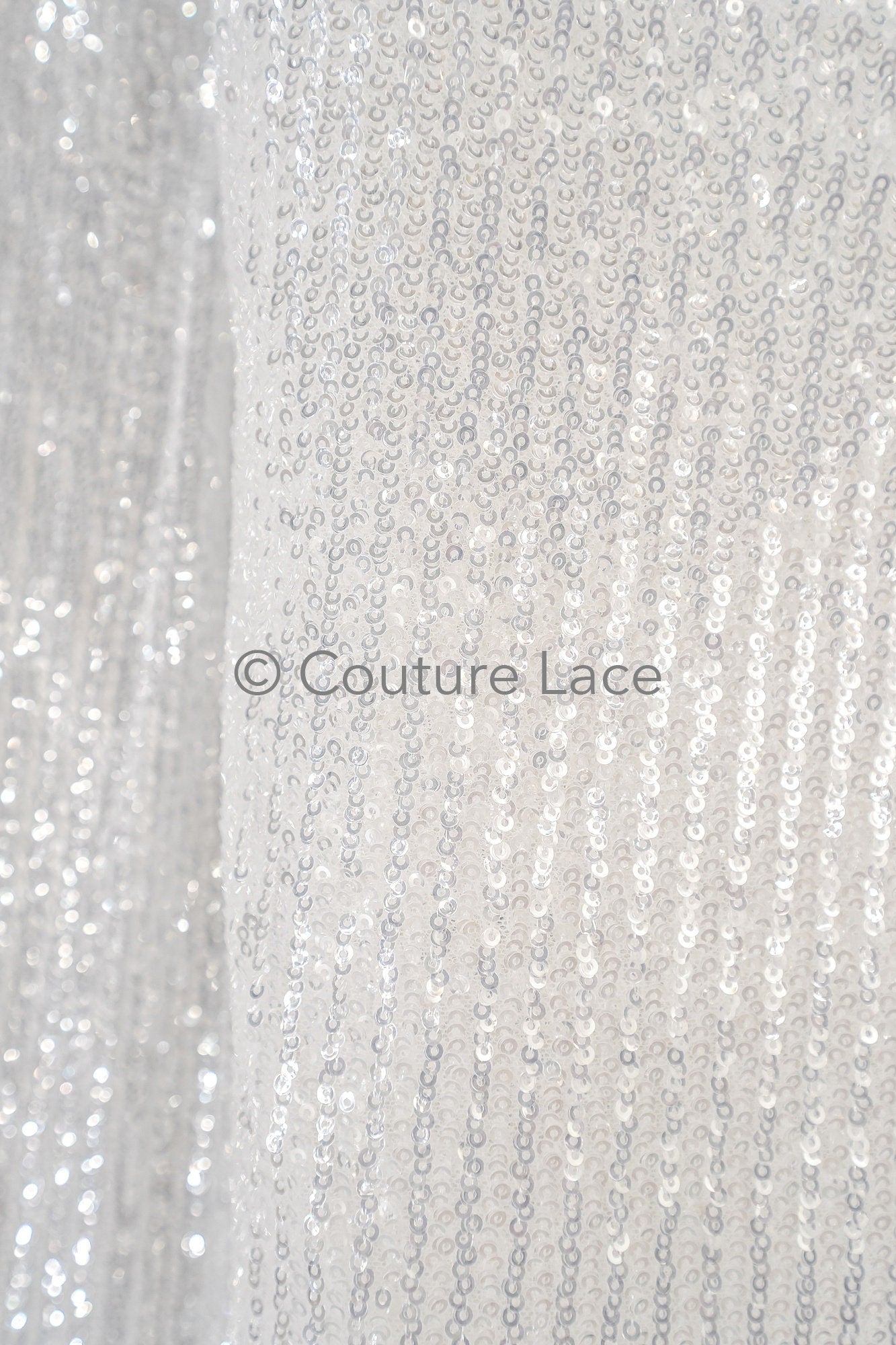 Pailletten Spitzenstoff Silber/ Couture Spitzenstoff/ Braut Spitzenstoff/ Spitze mit Pailletten// L23-641