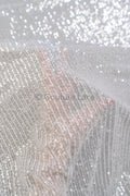 Pailletten Spitzenstoff Silber/ Couture Spitzenstoff/ Braut Spitzenstoff/ Spitze mit Pailletten// L23-641