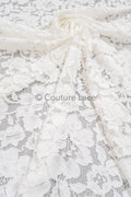 Chantilly lace/ bridal lace/ Raschel lace/ Off-White Boho bridal lace/ bridal lace/ French floral lace// L23-642