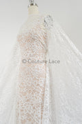Chantilly Spitze/ Braut Spitze/ Raschel Spitze/ Off-White Boho Brautspitze/ Braut Spitze/ französische florale Spitze// L23-643
