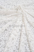 französische Chantilly Spitze/ Braut Spitze/ Raschel Spitze/ Off-White Boho Brautspitze/ französische florale Spitze// L23-645