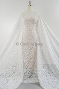 französische Chantilly Spitze/ Braut Spitze/ Raschel Spitze/ Off-White Boho Brautspitze/ französische florale Spitze// L23-645