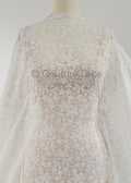 French floral lace/ bridal raschel lace/ French veil lace/ bridal chanitilly lace/ Edwardian lace fabric// L23-648