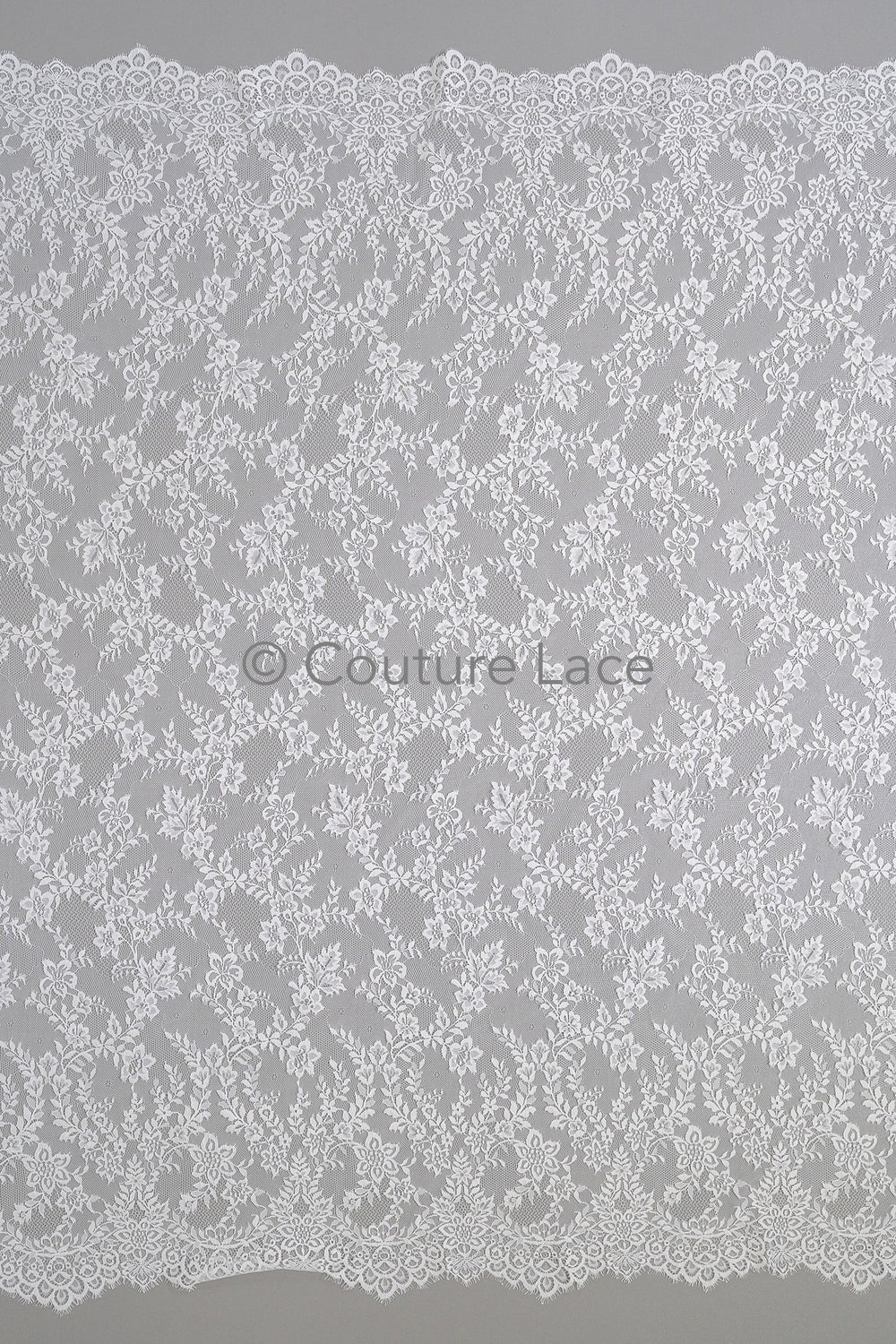 3yds French lace/ bridal floral lace/ off-white bridal lace/ floral wedding lace/ Chantilly lace// L23-621