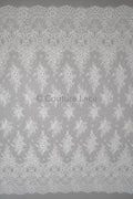 3.3yds French lace/ bridal floral lace material/ off-white bridal lace/ floral wedding lace/ Chantilly lace// L23-615