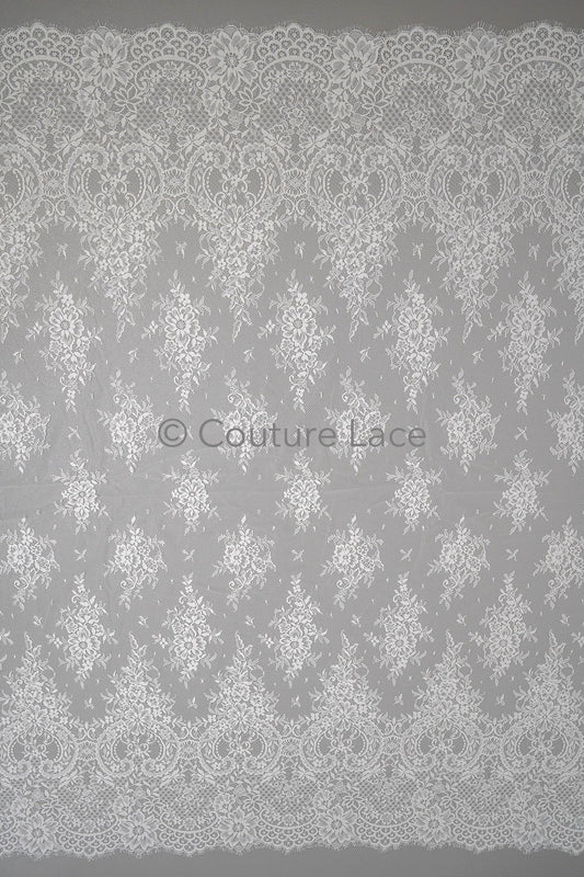 3.3yds französische Spitze/ Braut florale Spitze Material/ Off-White Braut Spitze/ florale Hochzeit Spitze/ Chantilly Spitze// L23-615