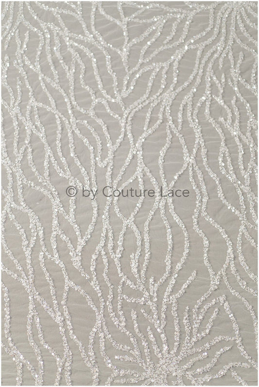 Perlen Spitze Stoff/ Perlen Brautkleid Spitze/ Couture Spitze Stoff/ Perlen Perlen Spitze// L19-060