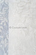 Perlen Spitzenstoff/ Couture Spitzenstoff mit Perlen/ Braut Spitzenstoff/ Perlen Spitze// L23-651