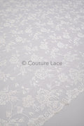 Blumen Braut Spitze / Braut Spitze Material mit Pailletten / offwhite Braut Spitze / Blumen Hochzeit Spitze / Couture / L17-035