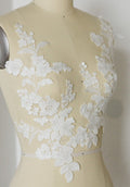Hochzeit Spitzenstoff / Hochzeit Spitzenstoff / Blumen Braut Spitze Applikation// A17-150