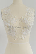Perlen Braut Aufnäher / Perlen Blumen Applikation / Hochzeitskleid Spitze Applikation / Blatt Applikation// A23-230