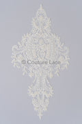 Perlen Braut Aufnäher / Perlen Blumen Applikation / Hochzeitskleid Spitze Applikation / Blatt Applikation Braut // A23-231