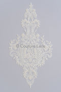 Perlen Braut Aufnäher / Perlen Blumen Applikation / Hochzeitskleid Spitze Applikation / Blatt Applikation Braut // A23-231