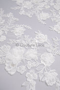 Hochzeit Kleid Spitze Applikation / Perlen Braut Aufnäher / 3D Blumen Applikation / Braut Applikation / A23-347