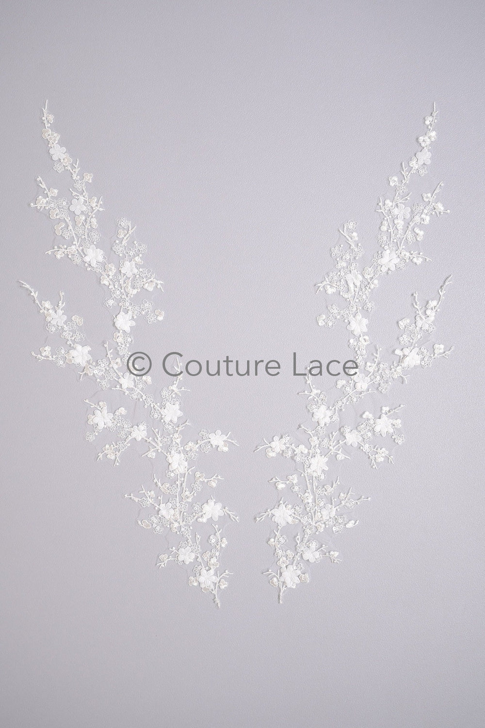 Hochzeit Kleid Spitze Applikation / Perlen Braut Aufnäher / 3D Perlen Blumen Applikation / Braut Blatt Applikation / A23-348