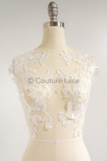 Hochzeit Blumen Applikation/ Blumen Spitzen Applikation/ romantisches Kleid Applikationen/ Blatt Applikationen/ A23-349