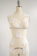 Wedding flower applique/ floral lace applique/ romantic dress applique/ leaf applique/ A23-350