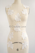Wedding flower applique/ floral lace applique/ romantic dress applique/ leaf applique/ A23-350