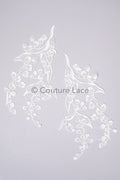 Hochzeit Blumen Applikation/ Blumen Spitzen Applikation/ romantisches Kleid Applikationen/ Blatt Applikationen/ A23-352