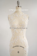 Hochzeit Blumen Applikation/ Blumen Spitzen Applikation/ romantisches Kleid Applikationen/ Blatt Applikationen/ A23-353