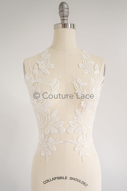 Hochzeit Blumen Applikation/ Blumen Spitzen Applikationen/ romantisches Kleid Applikationen/ Blatt Applikationen// A23-356