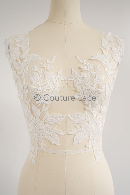 Hochzeit Blumen Applikation/ Blumen Spitzen Applikationen/ romantisches Kleid Applikationen/ Blatt Applikationen// A23-358