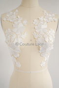 Hochzeit Blumen Applikation/ Blumen Spitze Applikation/ romantisches Kleid Spitzen Applikation/ Braut Blatt Applikationen// A23-359