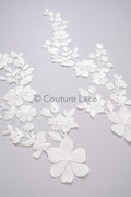 Hochzeit Blumen Applikation/ Blumen Spitze Applikation/ romantisches Kleid Spitzen Applikation/ Braut Blatt Applikationen// A23-360