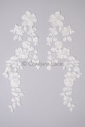 Hochzeit Blumen Applikation/ Blumen Spitze Applikation/ romantisches Kleid Spitzen Applikation/ Braut Blatt Applikationen// A23-360