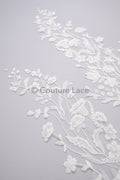 Hochzeit Blumen Applikation/ Blumen Spitzen Applikationen/ romantisches Kleid Applikationen/ Blatt Applikationen// A23-361