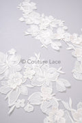 3D Blumen Applikationen/ Blumen Spitze Hochzeit Aufnäher/ romantisches Kleid Applikationen/ Blatt Applikationen// A23-363