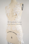 3D Blumen Applikationen/ Blumen Spitze Hochzeit Aufnäher/ romantisches Kleid Applikationen/ Blatt Applikationen// A23-363