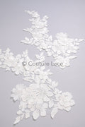 3D Blumen Applikationen/ Blumen Spitze Hochzeit Applikationen/ romantisches Kleid Applikationen/ Blatt Applikationen// A23-365
