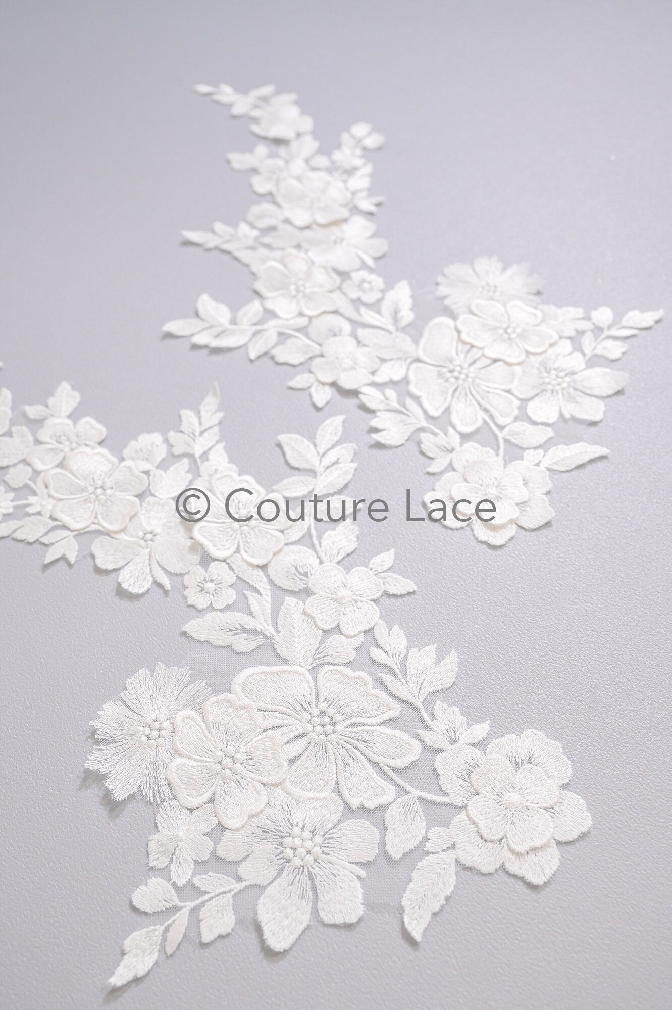 3D Blumen Applikationen/ Blumen Spitze Hochzeit Applikationen/ romantisches Kleid Applikationen/ Blatt Applikationen// A23-365