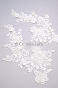 3D Blumen Applikationen/ Blumen Spitze Hochzeit Applikationen/ romantisches Kleid Applikationen/ Blatt Applikationen// A23-365