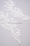 Hochzeit Blumen Applikation/ Blumen Spitze Applikation/ romantisches Kleid Spitzen Applikation/ Braut Blatt Applikationen// A23-367