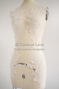 Hochzeit Blumen Applikation/ Blumen Spitze Applikation/ romantisches Kleid Spitzen Applikation/ Braut Blatt Applikationen// A23-367
