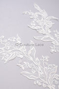 Hochzeit Blumen Applikation/ Blumen Spitze Applikation/ romantisches Kleid Spitzen Applikation/ Braut Blatt Applikationen// A23-367