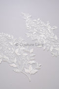 Hochzeit Blumen Applikation/ Blumen Spitzen Applikation/ romantische Spitzen Applikation/ Blatt Applikation// A23-368