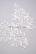 Hochzeit Blumen Applikation/ Blumen Spitzen Applikation/ romantische Spitzen Applikation/ Blatt Applikation// A23-368