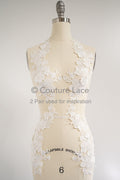 3D Blumen Applikationen/ Blumen Spitze Hochzeit Applikationen/ romantisches Kleid Applikationen/ Blatt Applikationen// A23-370