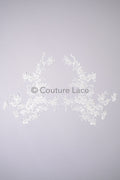 Hochzeit Blumen Applikation/ Blumen Spitzen Applikation/ romantisches Kleid Applikationen/ Blatt Applikationen/ A23-349